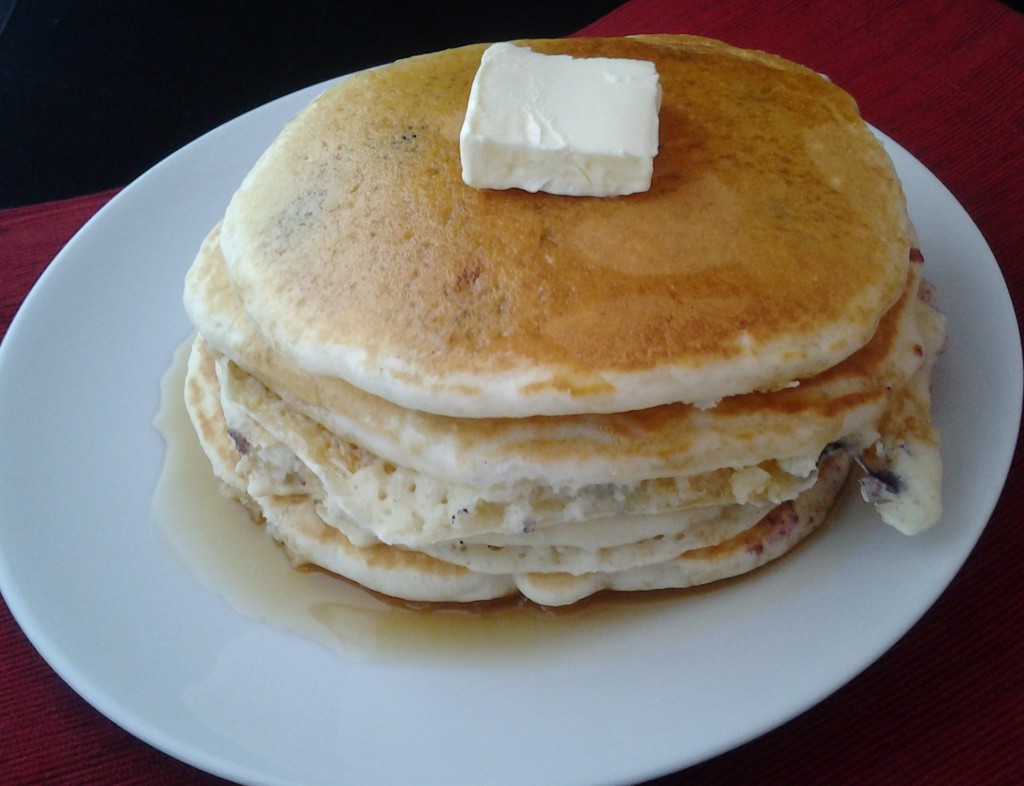 blueberry pancake stack