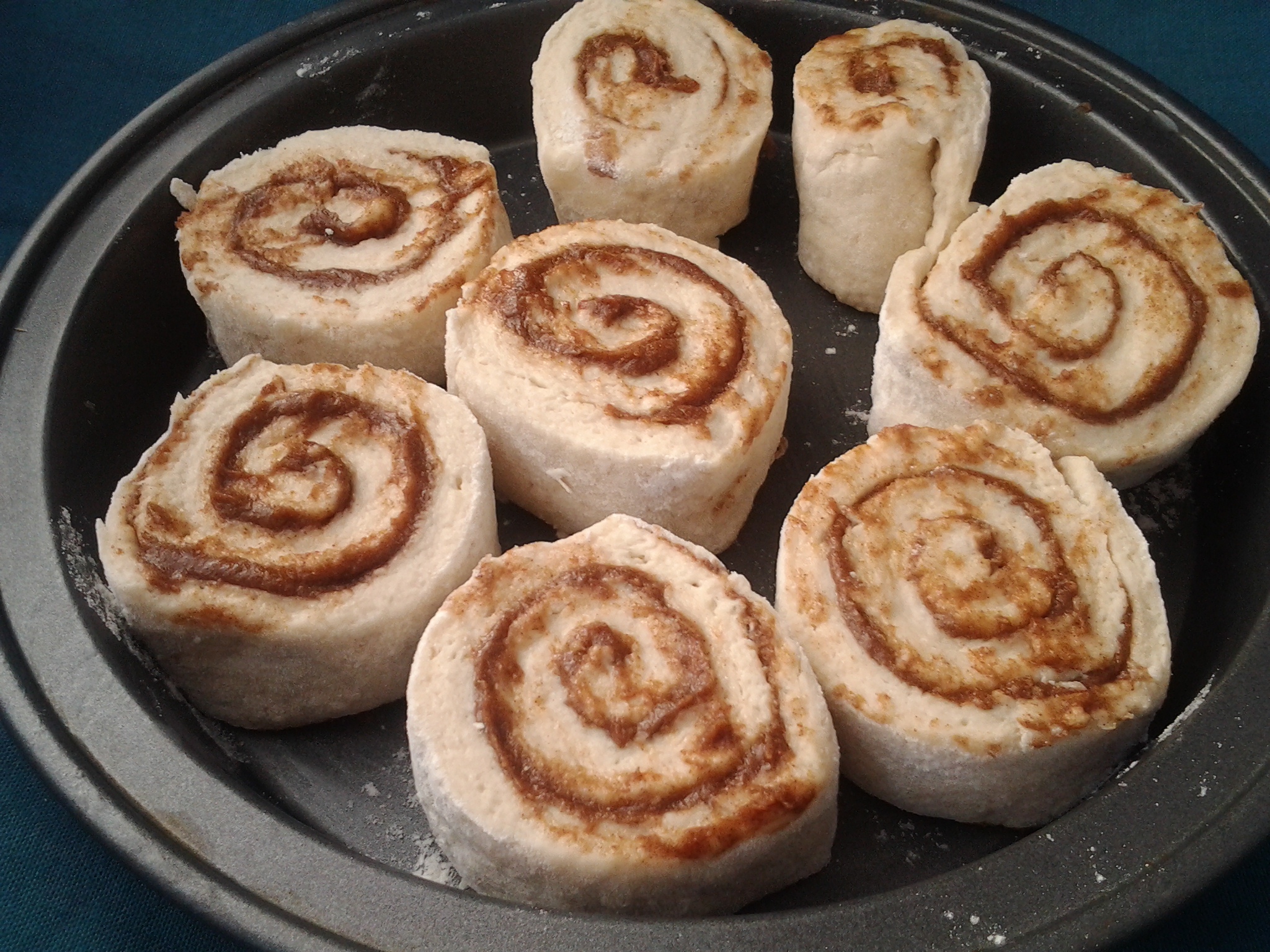 cinnamon roll ready to bake