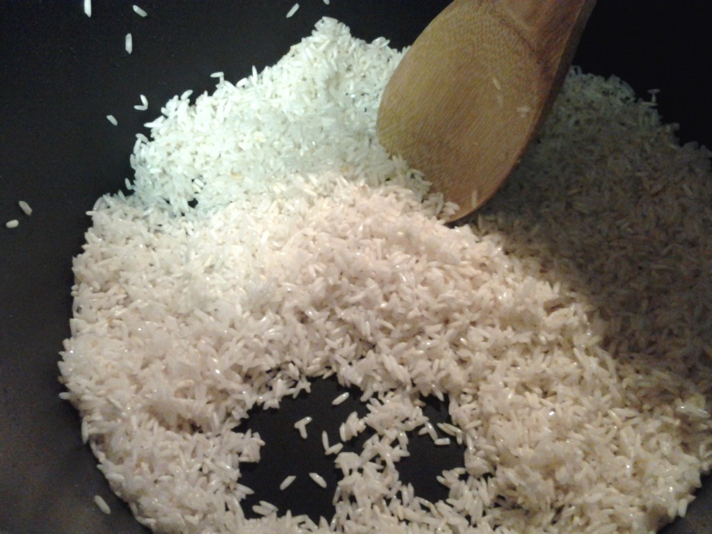 cook rice in oil