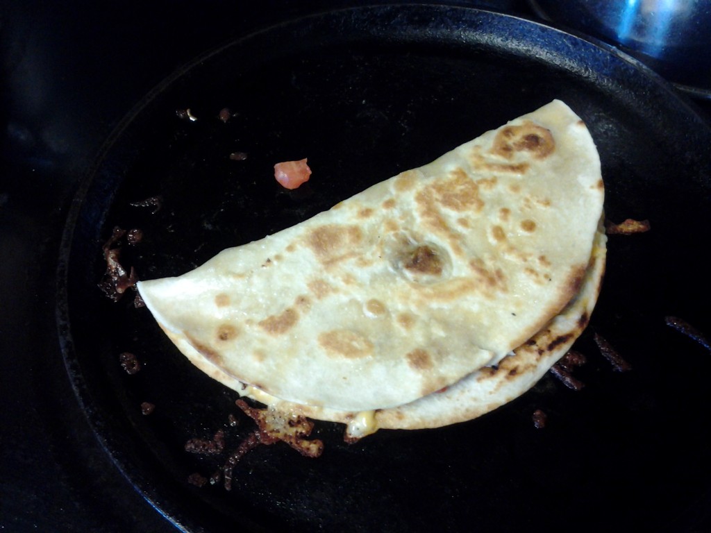 quesadillas cooking