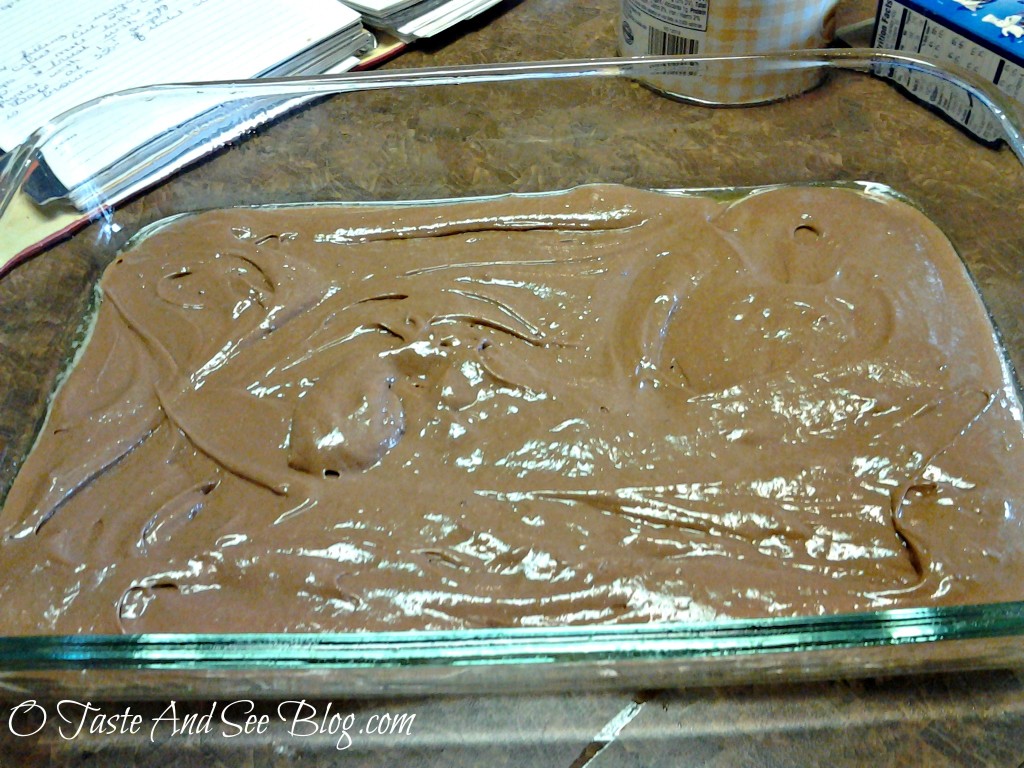 snicker cake first layer
