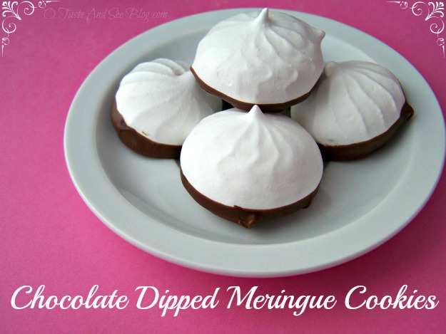 Chocolate Dipped Meringue Cookies