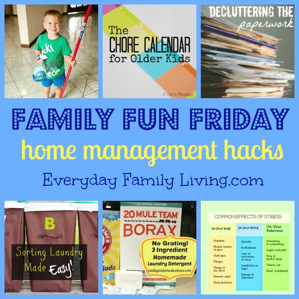 home managment hacks on Family Fun Friday