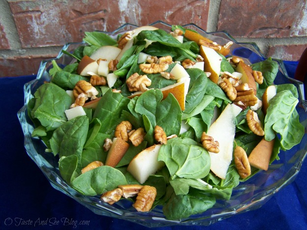 pear spinach salad 014a