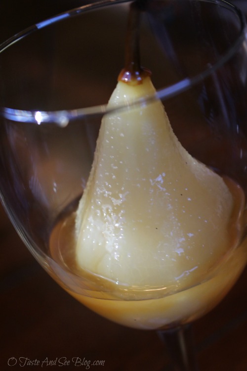 Sparkling Cider Poached Pears #ad 039