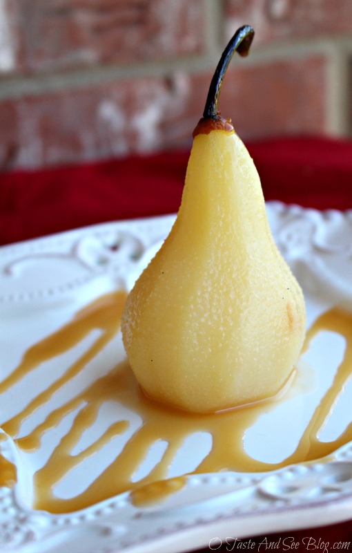 Sparkling Cider Poached Pears #ad 076