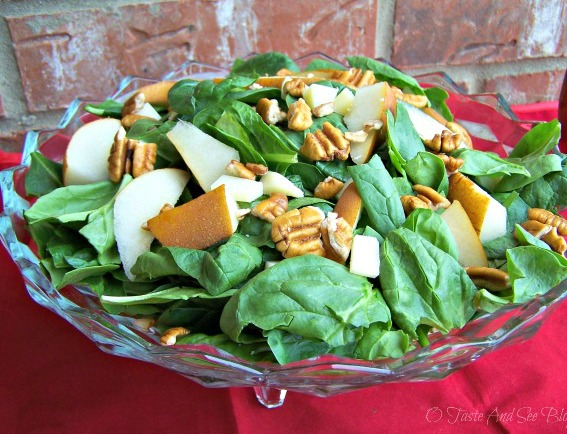 pear spinach salad 007a
