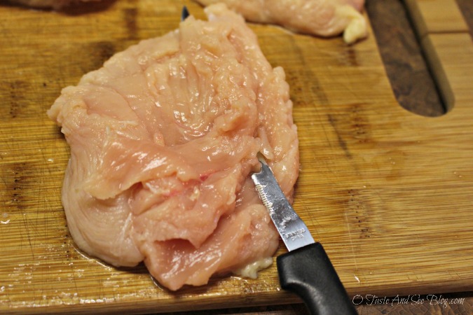 stuffing chicken breasts