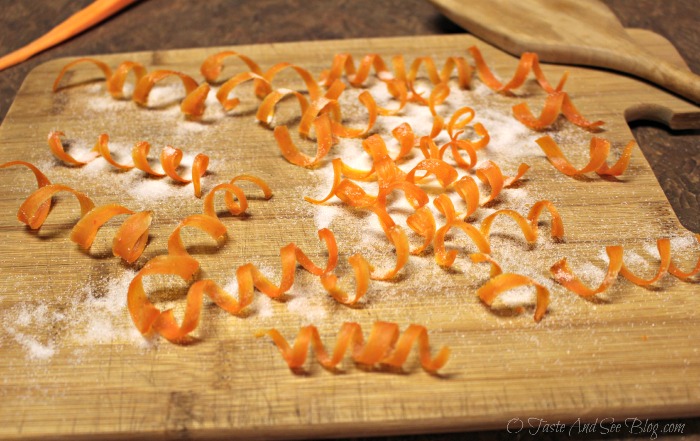 candied carrot curls 