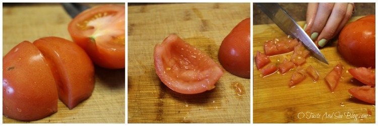 tomato basil sauce  Collage