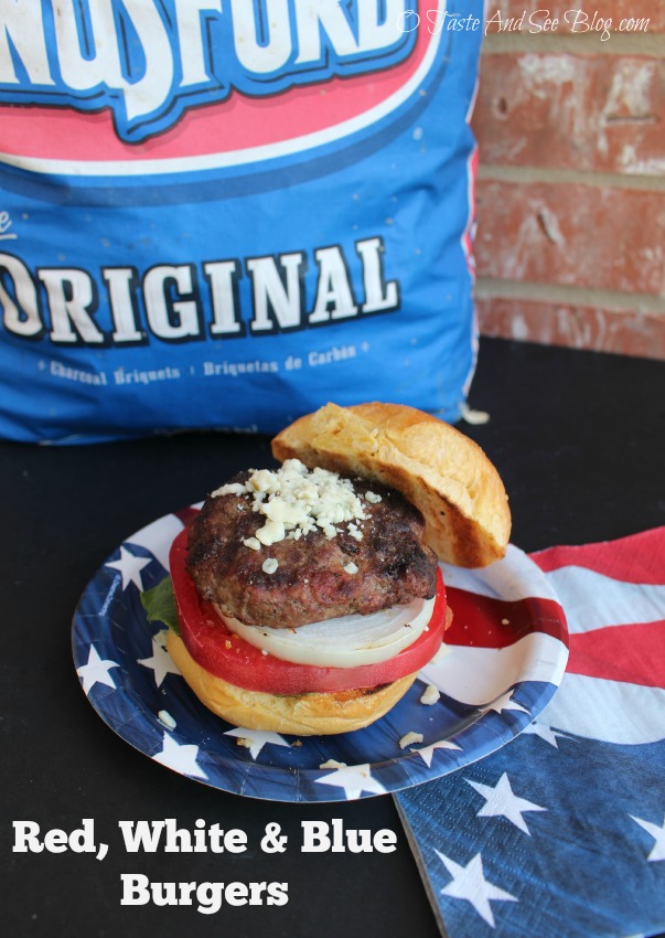 #KingsfordFlavor #ad red white and blue burger
