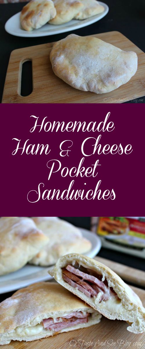 Homemade Ham and Cheese Pocket Sandwiches #ad