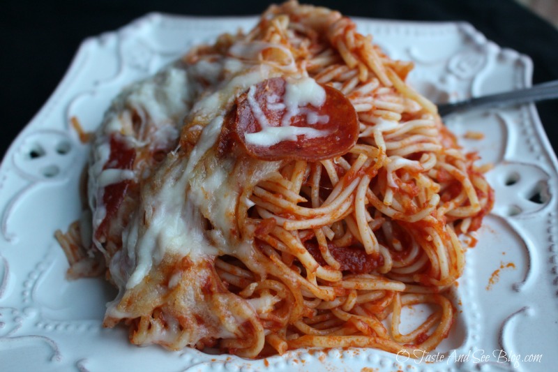 Pepperoni Baked Spaghettti ad 