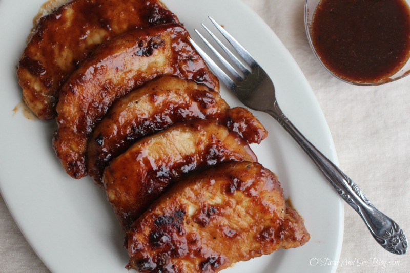 Cranberry Apple Cider Pork Chops #ad #SmithfieldPork 