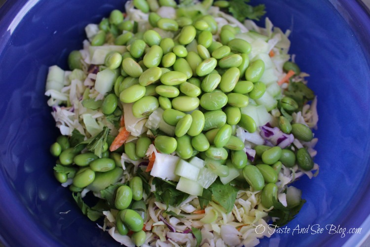 Edamame Asian Salad #soyfoodmonth #ad 