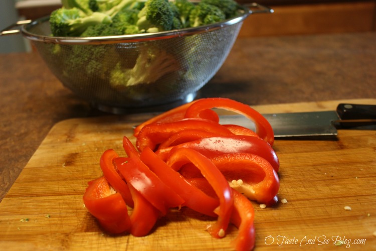 Roasted Broccoli and Red Peppers #JennyCraigKit #ad