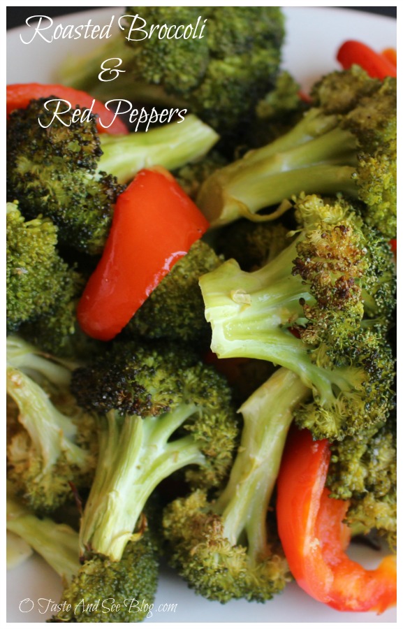 Roasted Broccoli and Red Peppers #JennyCraigKit #ad