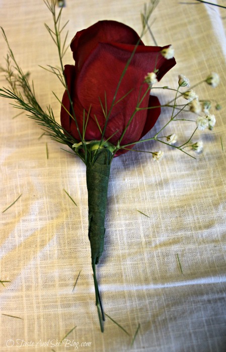 Single Rose Boutonniere #ad 