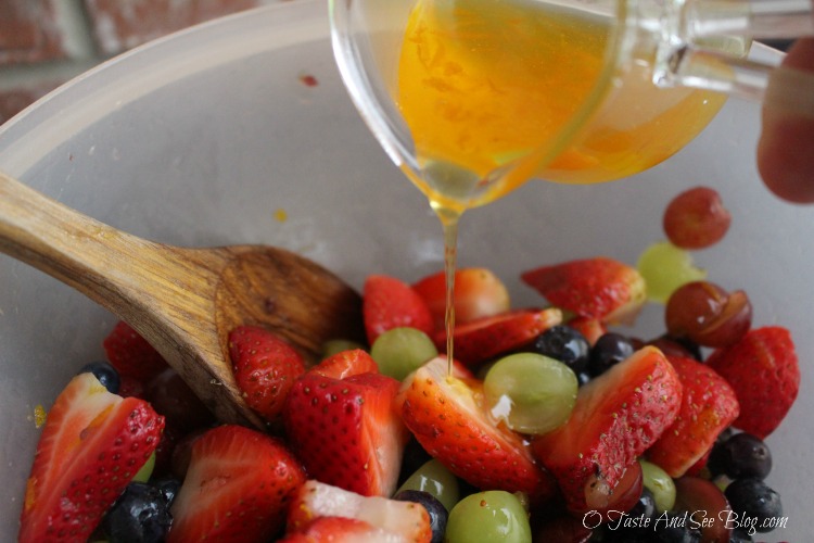 Orange Vanilla Glazed Fruit Salad #RealTasteForRealLife #ad