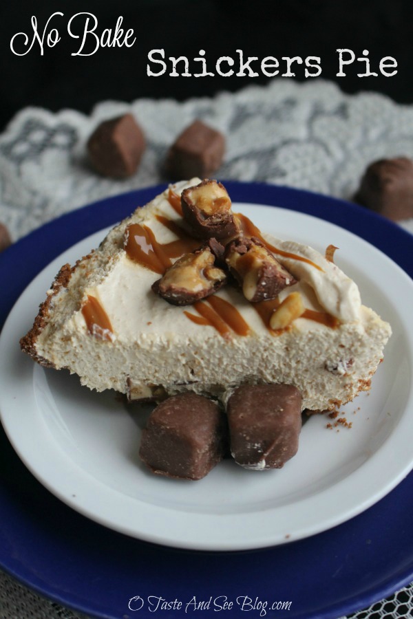 No Bake Snickers Pie