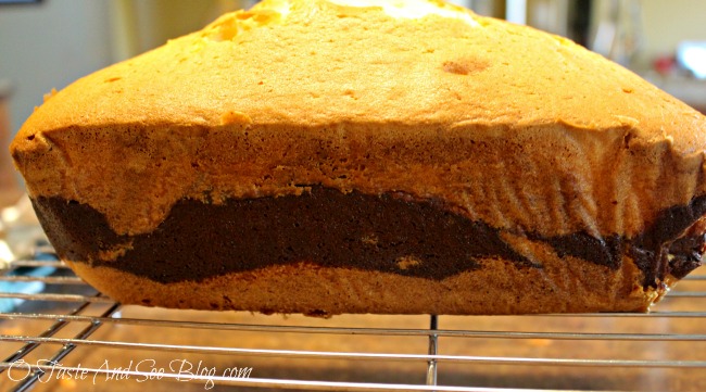 Vanilla Brownie Ripple Pound Cake