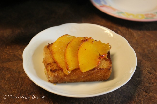 Grilled Pound Cake and Peaches 
