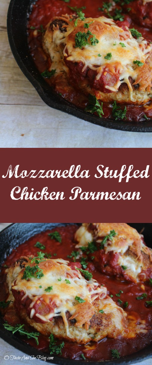 Mozzarella Stuffed Chicken Parmesan